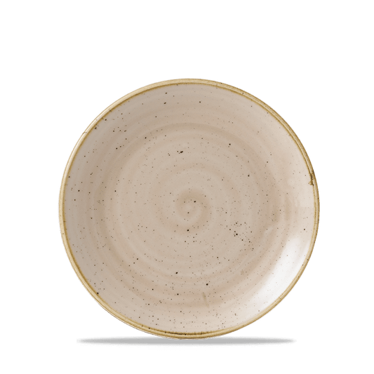 Leere, beige Keramikschale