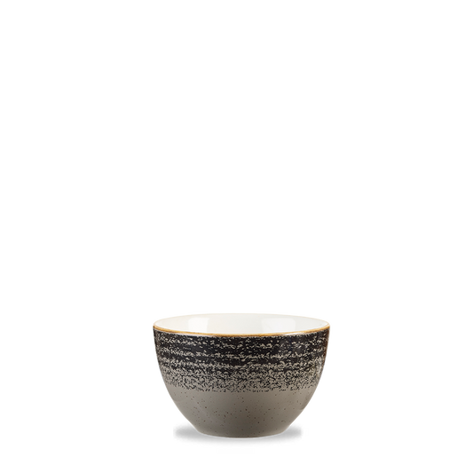 Keramikschale mit gesprenkeltem Design.