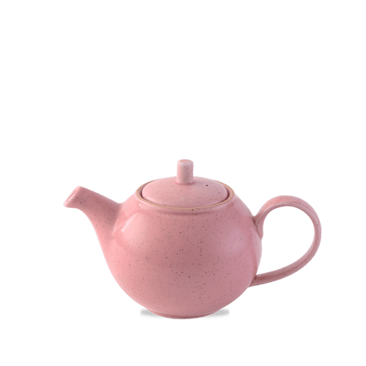 Pink Teekanne auf weißem Hintergrund