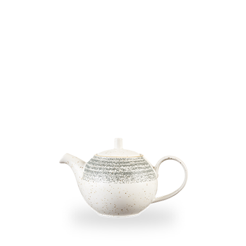 Weiße Teekanne mit Muster