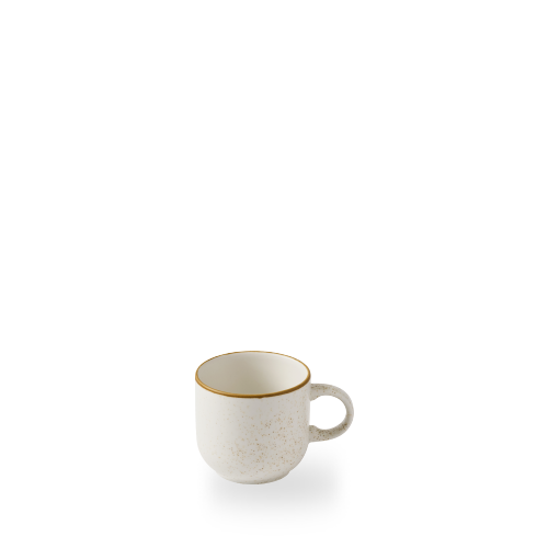 Leerer Kaffeetasse auf weißem Hintergrund