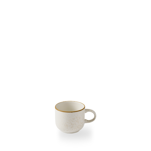 Weiße Kaffeetasse mit Goldrand