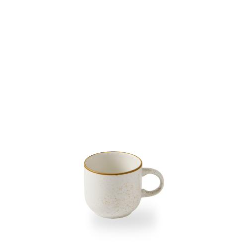 Weiße Kaffeetasse auf weißem Hintergrund