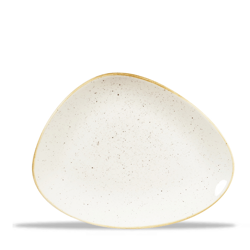 Leere, weiße Servierplatte
