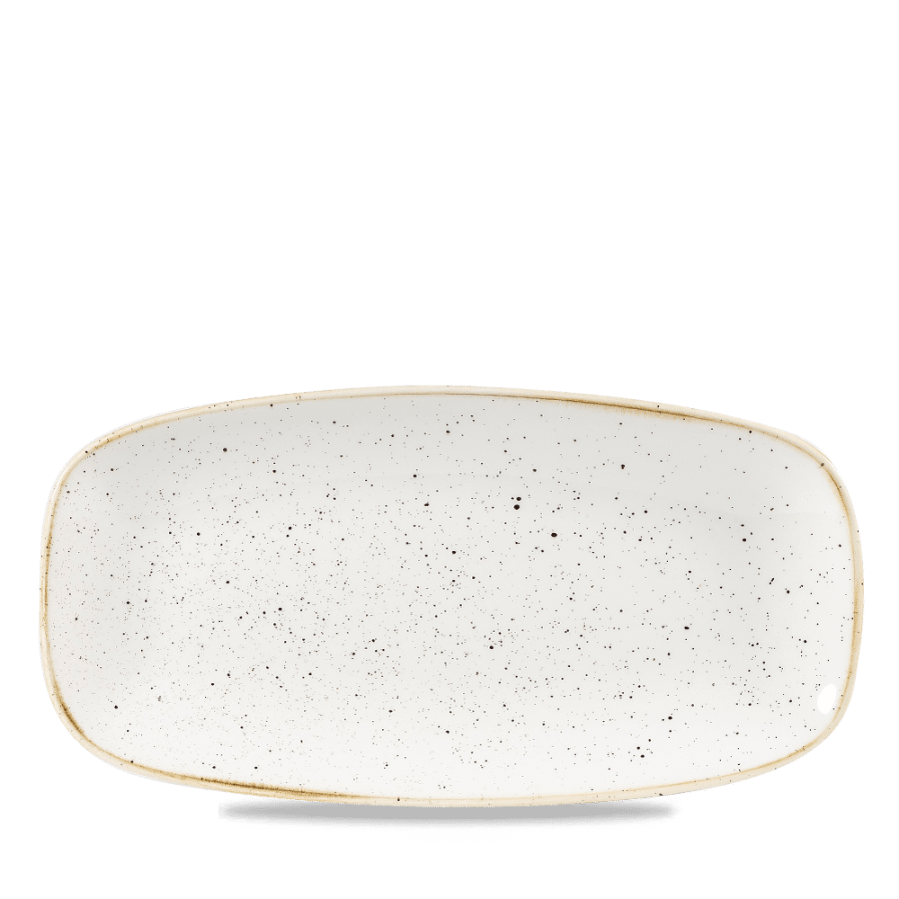 Leere, speckled Servierplatte