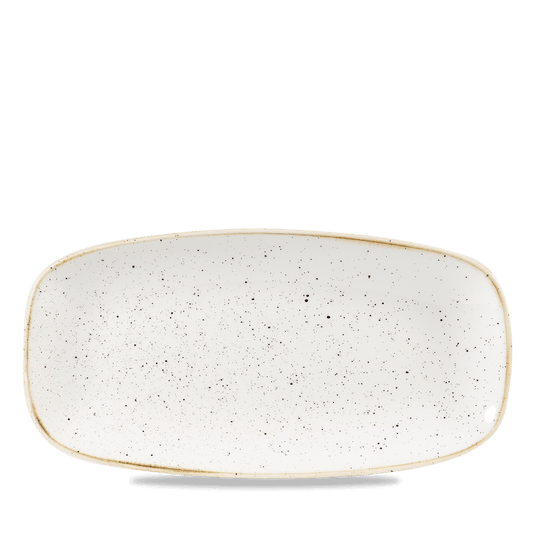 Leere, speckled Servierplatte