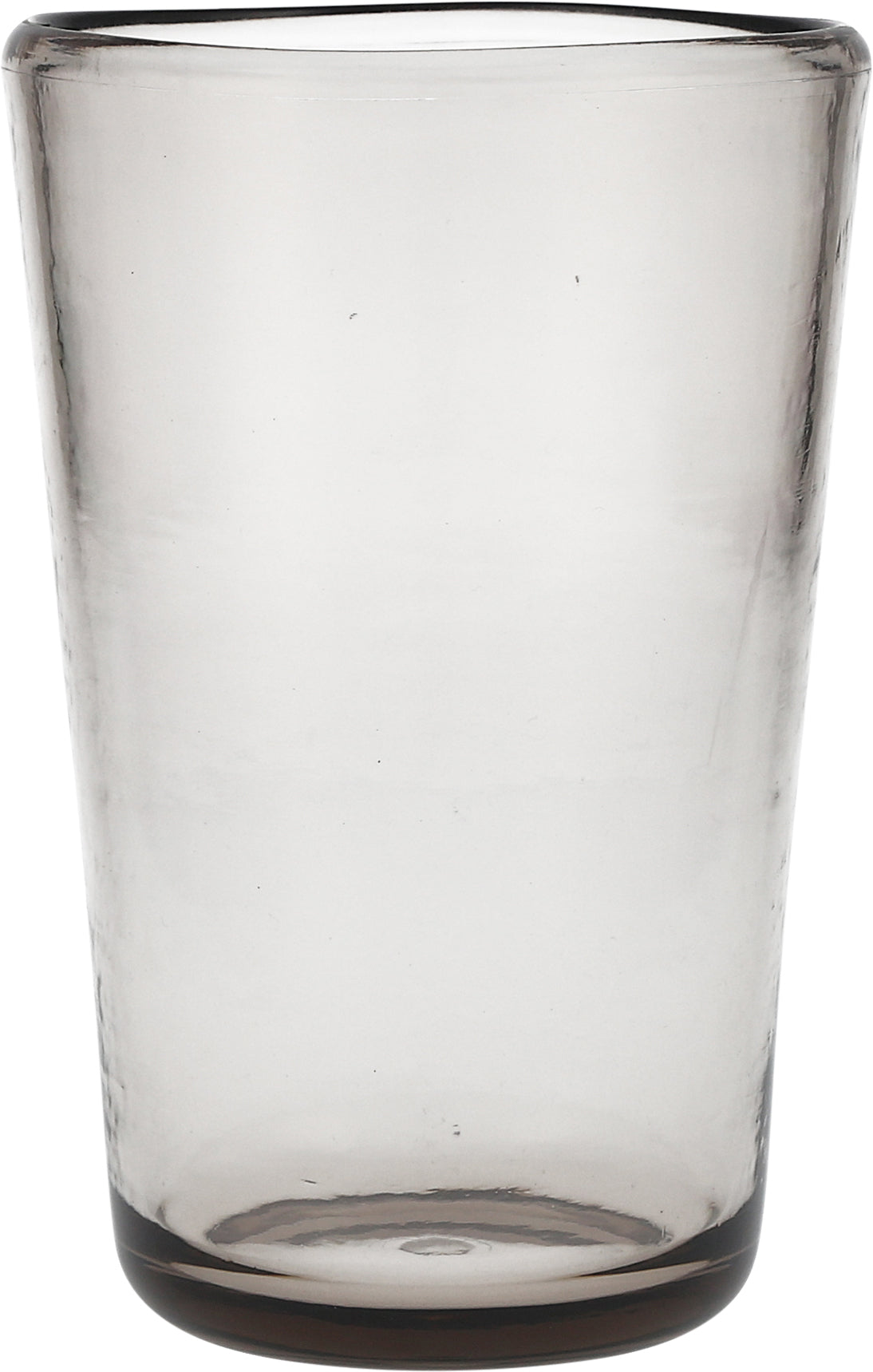 Transparentes Trinkglas aus Glas.