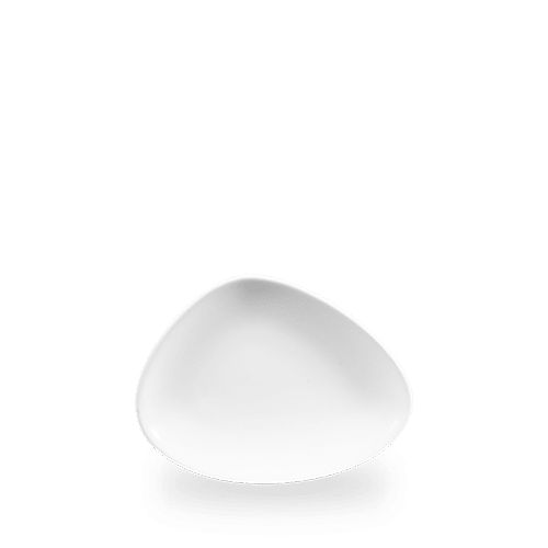Leere weiße Schale auf Tisch