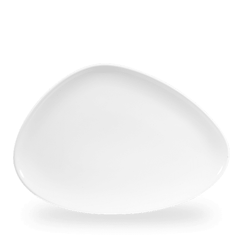 Leere weiße Servierplatte