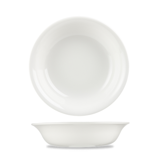 Zwei weiße, runde Porzellanteller.
