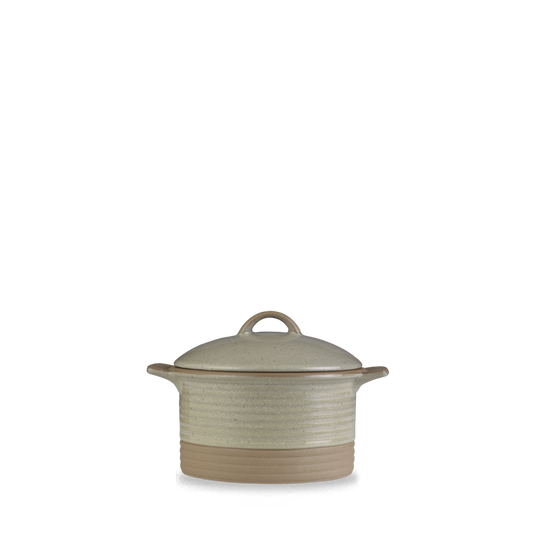 Keramiktopf mit Deckel.