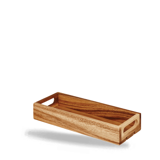Leeres Holztablett für Gastronomie