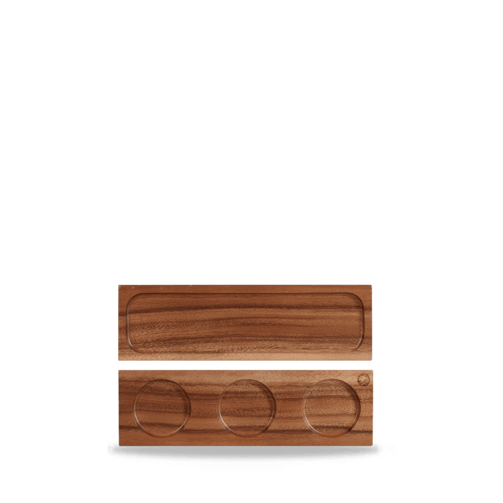 Holztablett mit drei Fächern