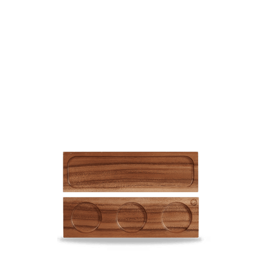Holztablett mit drei Fächern
