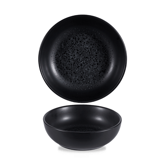 Schwarze Schüsseln für Gastronomie