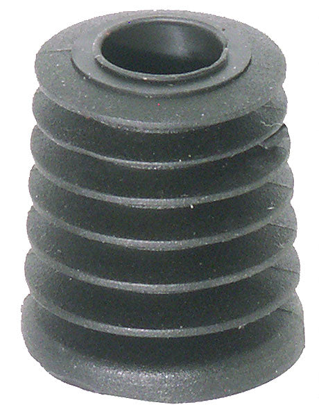 Schwarzer Gummipuffer für Möbel.