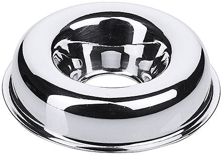 Silberner Flaschenhalter aus Metall.