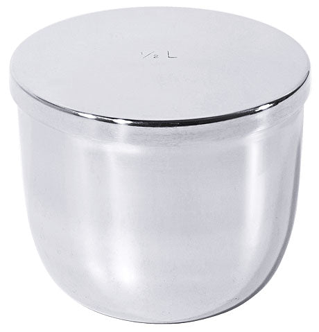 Edelstahlbehälter mit Deckel, 0,5L.