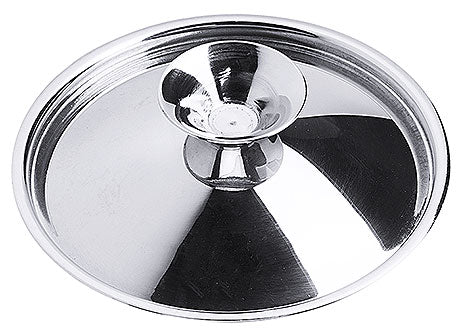 Edelstahl-Deckel mit Grifföffnung.