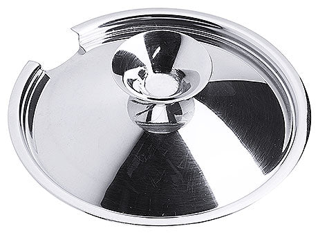 Aschenbecher aus Edelstahl, rund.