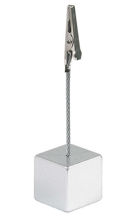 Notizhalter mit Klammer und Würfel.