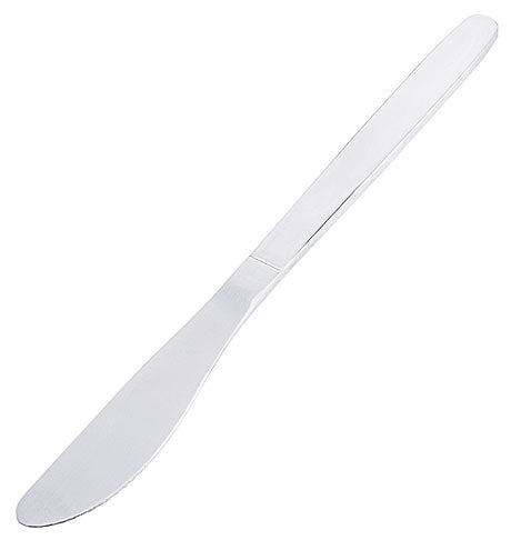 Silbernes Buttermesser aus Edelstahl.