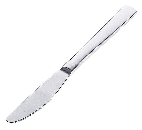 Silbernes Buttermesser aus Edelstahl.