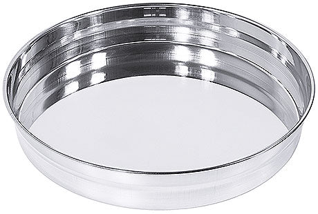 Runde Edelstahl-Servierplatte für Gastronomie.