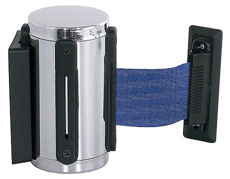 Absperrband mit Wandhalterung, blau.