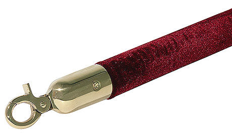 Roter Absperrseil mit Haken.