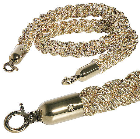Goldenes Absperrseil mit Haken.
