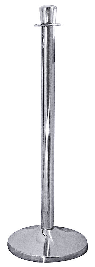 Silberner Tischabfallbehälter aus Metall.