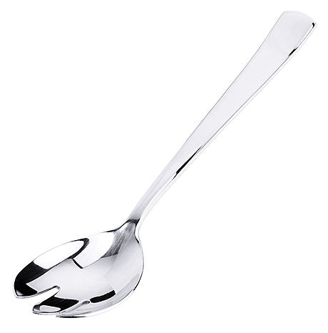Edelstahl-Salatlöffel mit Zinken.
