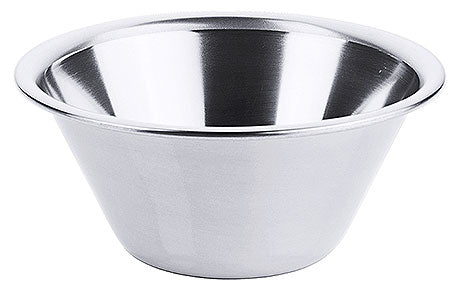 Metallschüssel aus Edelstahl.