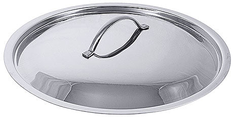 Edelstahl-Topfdeckel mit Griff.