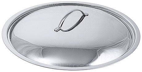 Edelstahl-Topfdeckel mit Griff.