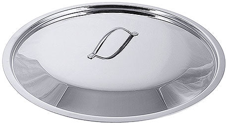 Edelstahl-Topfdeckel mit Griff.