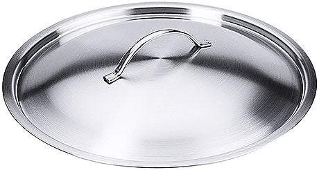 Edelstahl-Topfdeckel mit Griff.