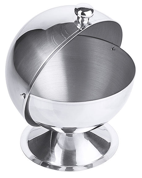 Silberne Schale mit Deckel.