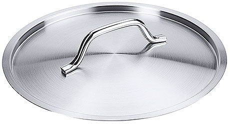Edelstahl-Topfdeckel mit Griff.