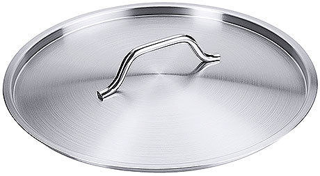 Edelstahl-Topfdeckel mit Griff.
