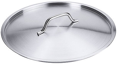 Edelstahl-Topfdeckel mit Griff.