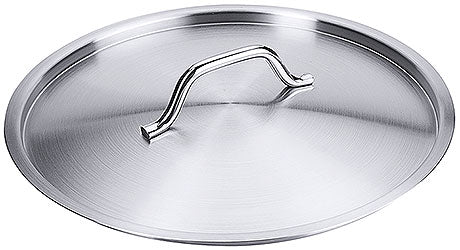 Edelstahl-Topfdeckel mit Griff.