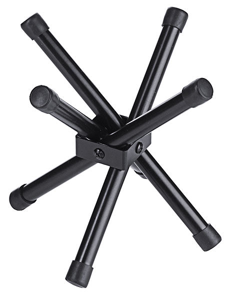 Schwarzer Flaschenkühler-Ständer aus Metall.