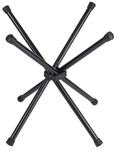 Schwarzer faltbarer Ständer für Buffet.