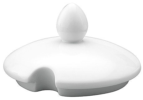 Weiße Abdeckung mit Griff.