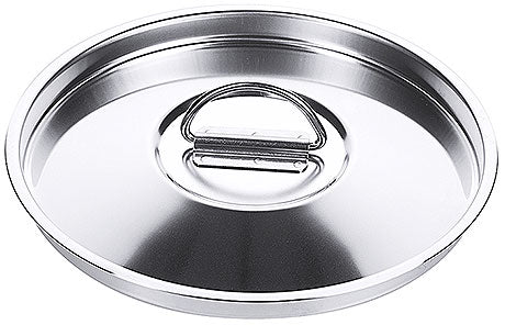 Edelstahl-Topfdeckel mit Griff.