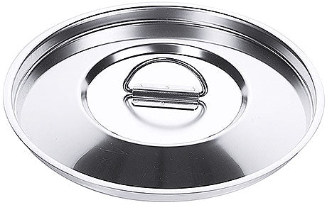 Edelstahl-Topfdeckel mit Griff.