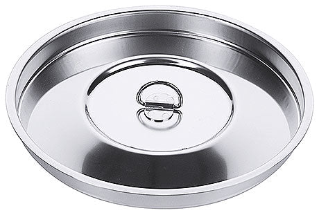 Edelstahl-Deckel mit Grifföffnung.