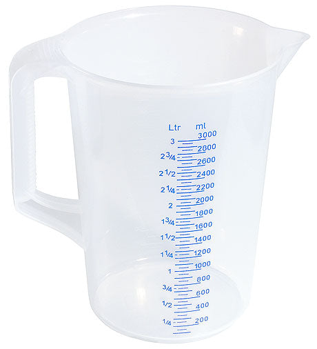 Messbecher mit Skala, transparent.
